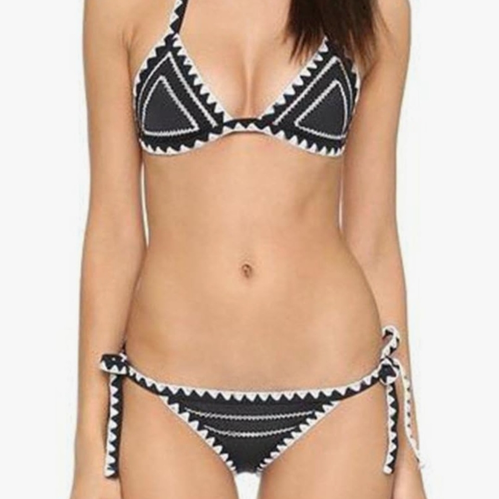 Black and White Triangle Bikini